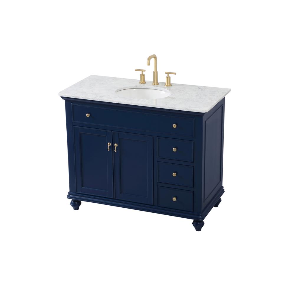 42 inch Single bathroom vanity in blue. Picture 8