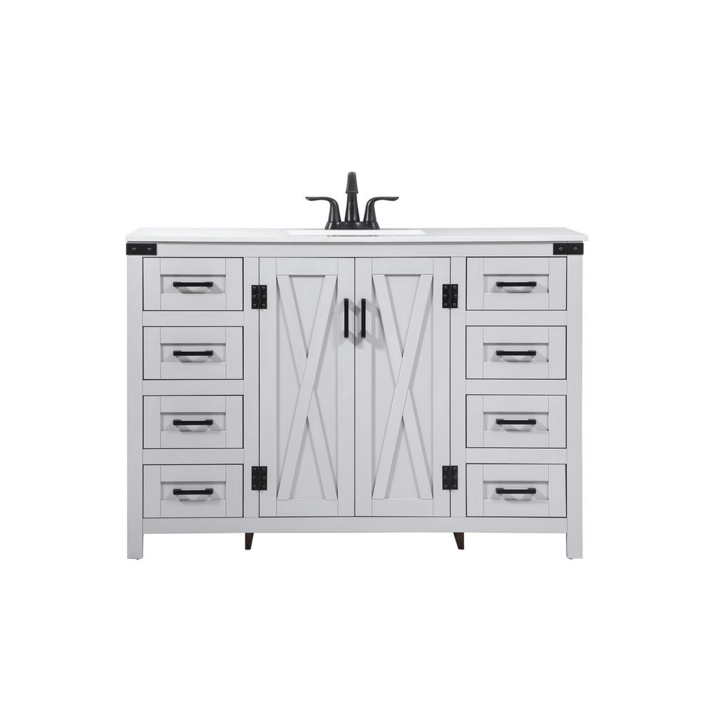 48 inch Single bathroom vanity in grey. Picture 1