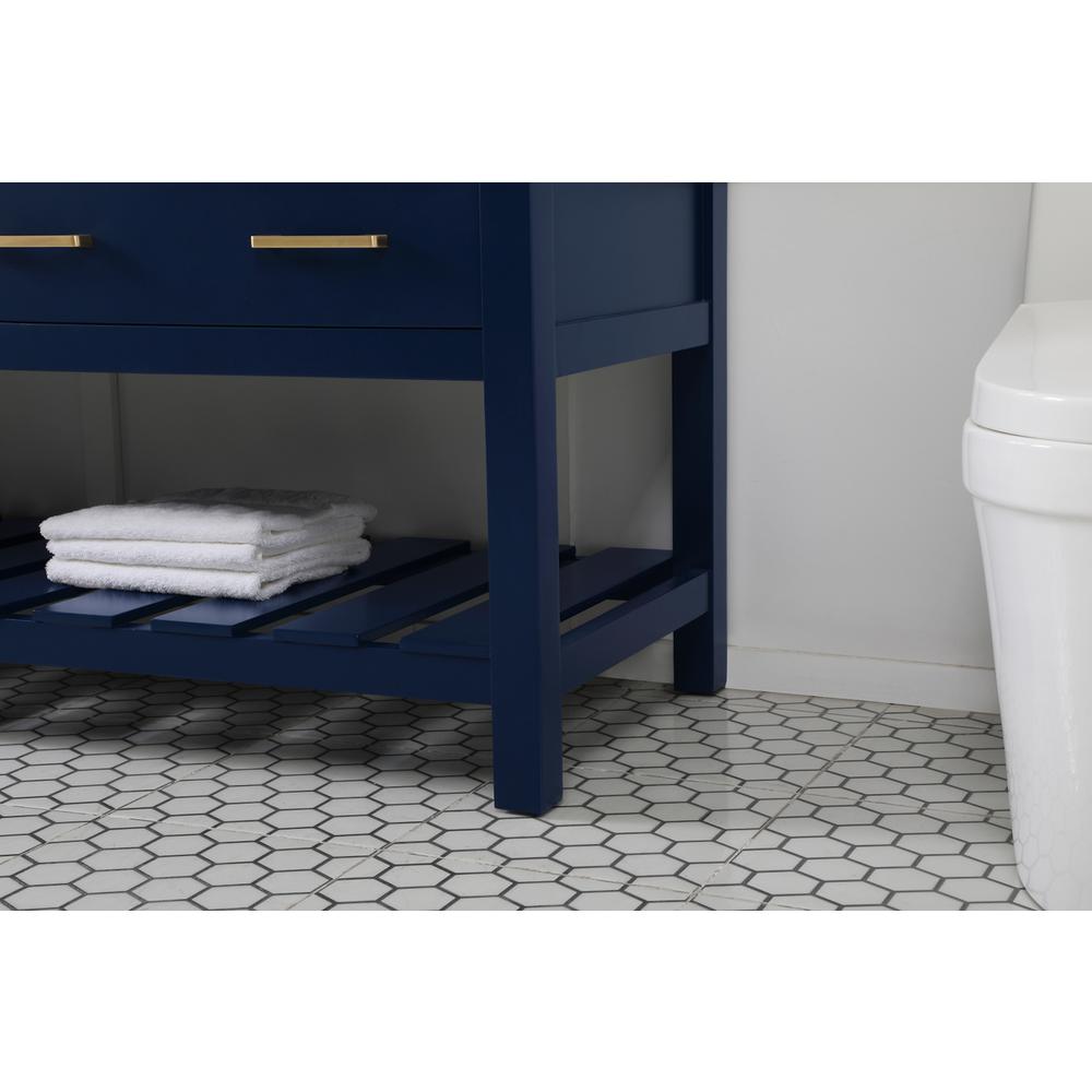 72 inch double bathroom vanity in blue. Picture 6