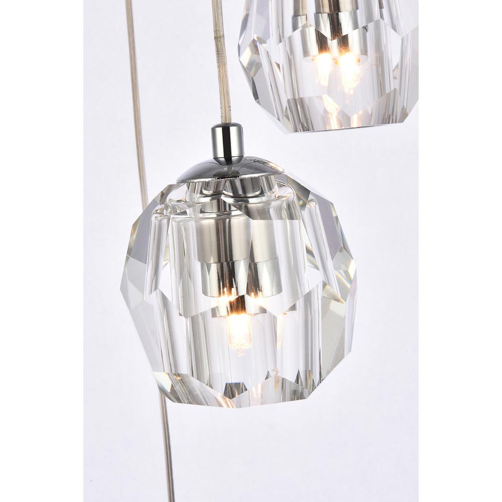 Eren 5 lights Chrome pendant. Picture 3