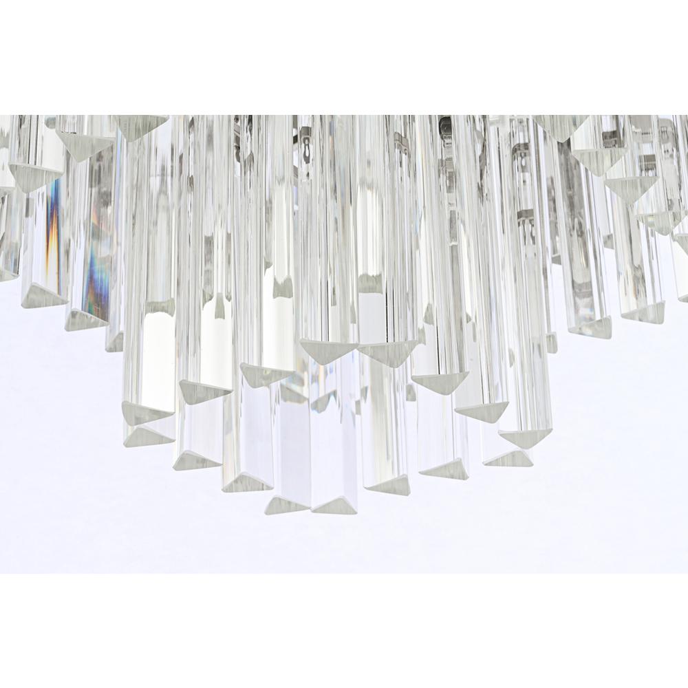 Sydney 21.5 inch square crystal chandelier in polished nickel. Picture 3