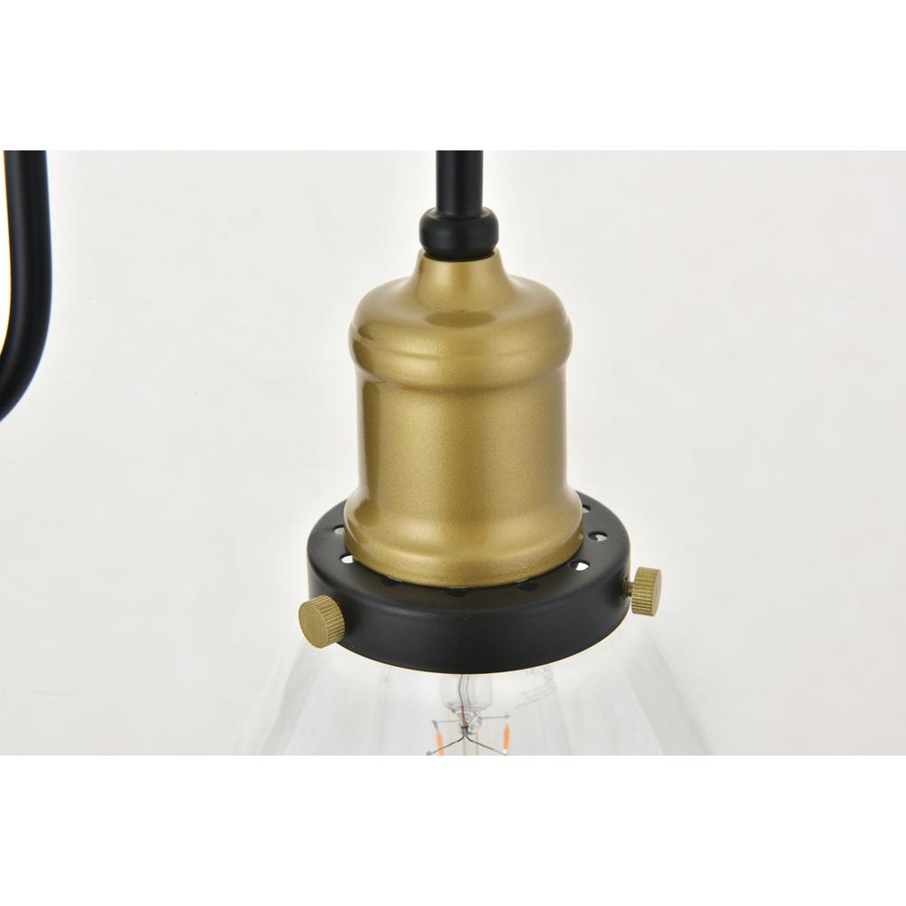 Histoire 1 light brass and black Wall Sconce. Picture 10