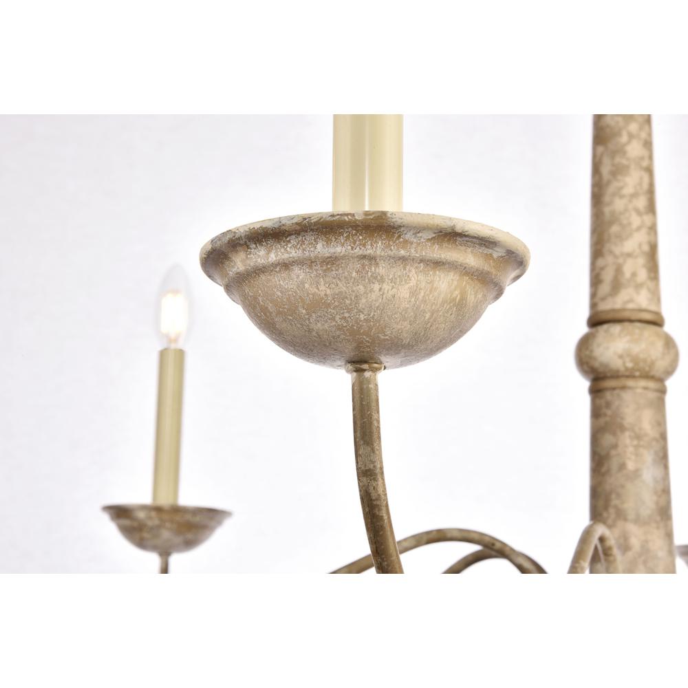 Merritt Collection Chandelier D39.8 H24 Lt:6 Weathered Dove Finish. Picture 6