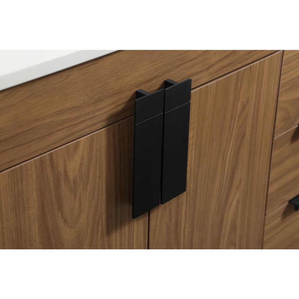 36 inch Single bathroom vanity in walnut brown with backsplash. Picture 12