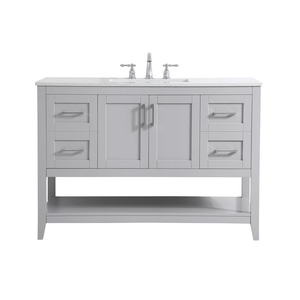 48 inch Single Bathroom Vanity in Grey. Picture 1