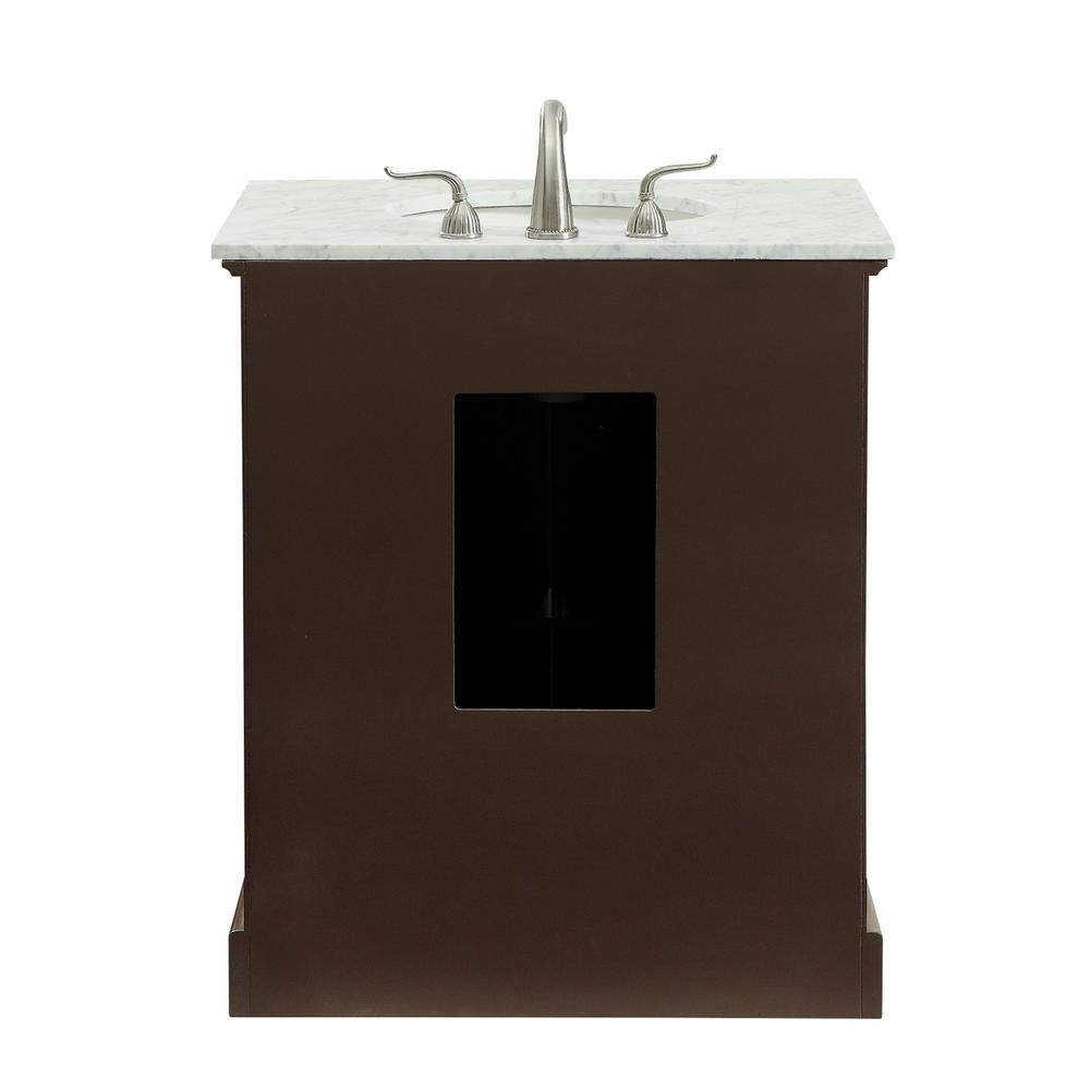 30 In. Single Bathroom Vanity Set In Teak. Picture 8