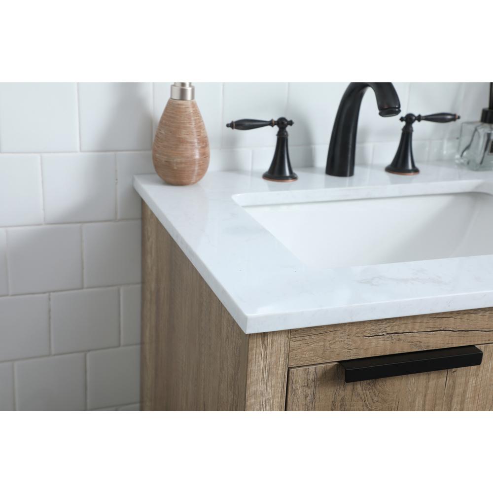 24 Inch SIngle Bathroom Vanity In Natural Oak. Picture 5