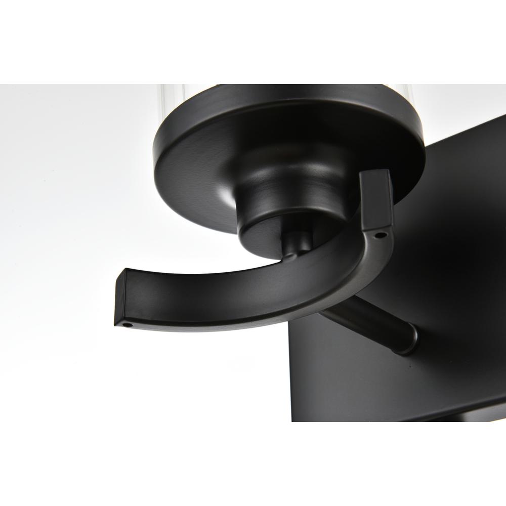 Saanvi 1 light Black and Clear Bath Sconce. Picture 5