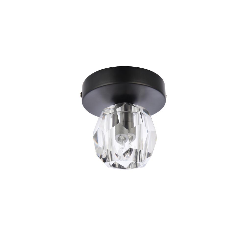 Eren 1 light black flush mount. Picture 2