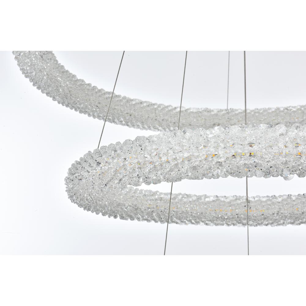 Bowen 32 inch Adjustable LED Chandelier in Satin Gold. Picture 5