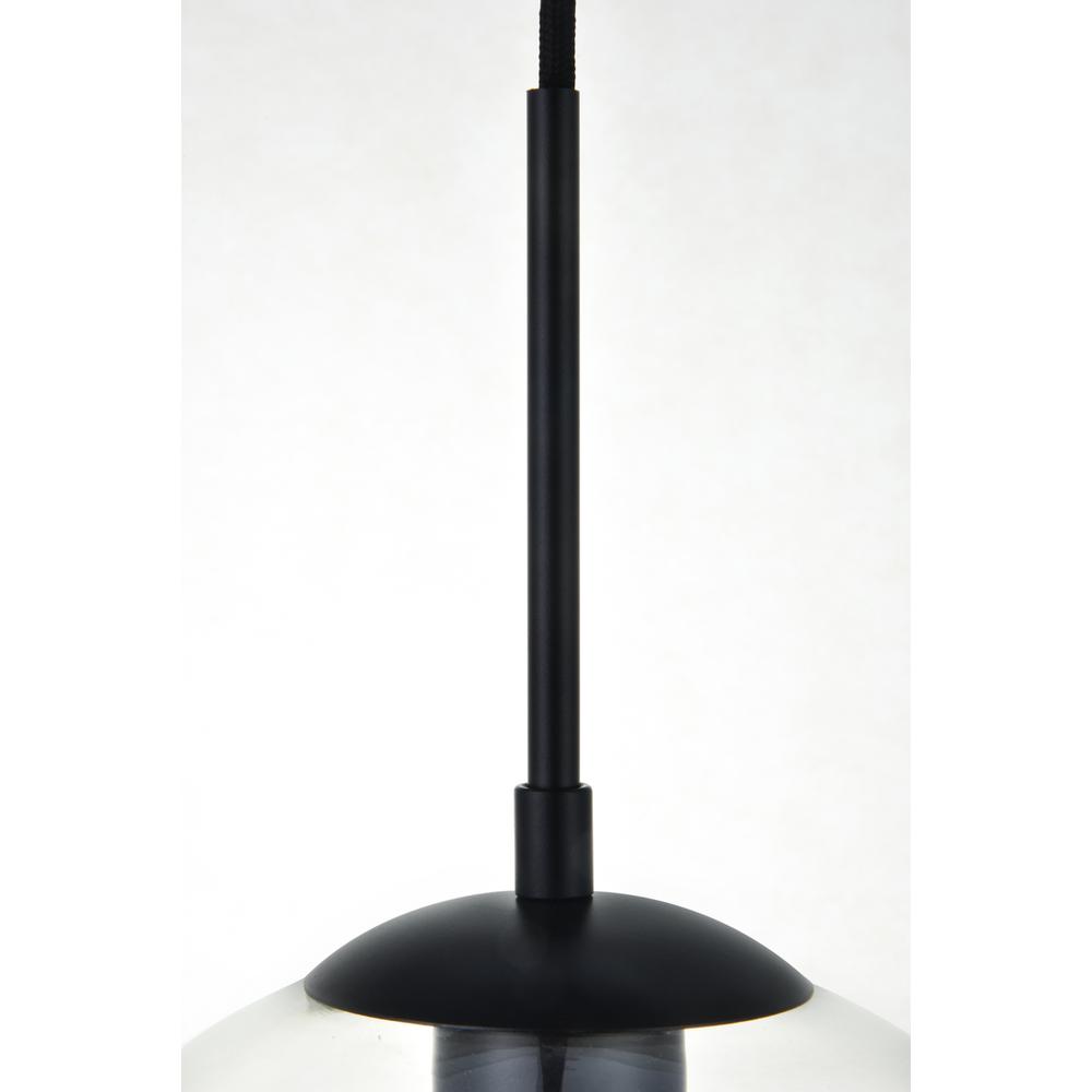 Baxter 3 Lights Black Pendant With Clear Glass. Picture 4