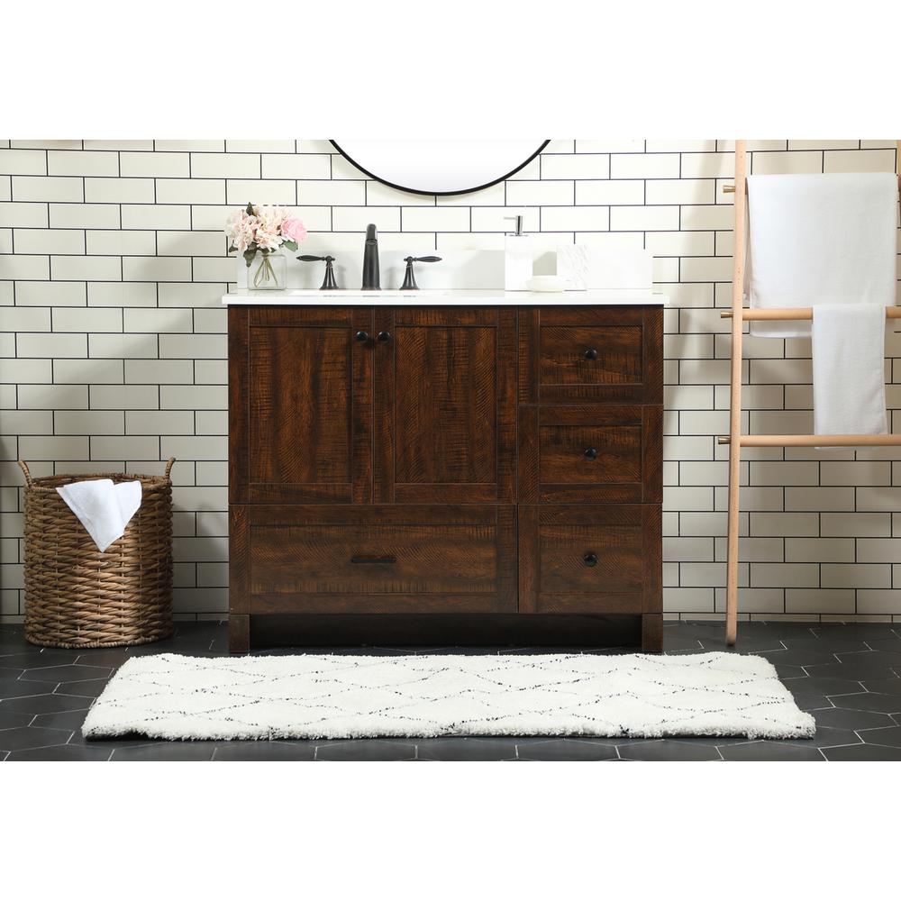 42 inch Single bathroom vanity in expresso with backsplash. Picture 14