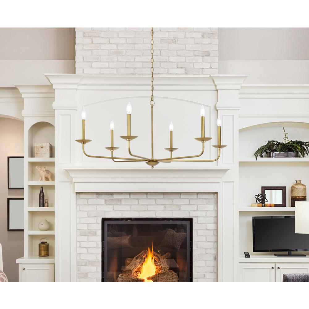 Cohen 42 inch pendant in brass. Picture 7