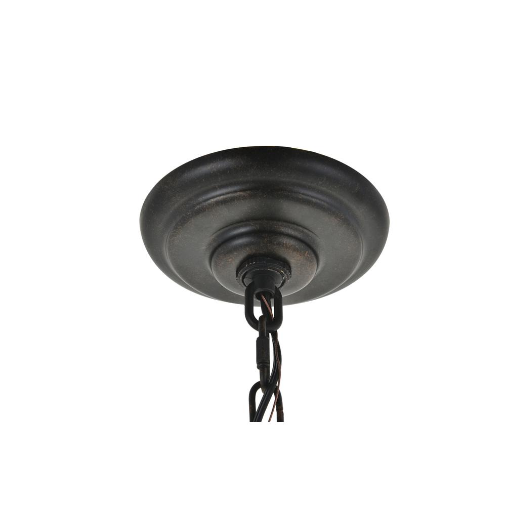 Octavia 3 light Brass and Dark Brown Pendant. Picture 12