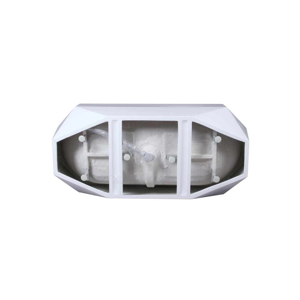 67 inch Soaking diamond style bathtub in glossy white and brushed gold. Picture 13