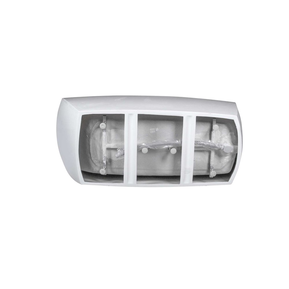 72 inch Soaking single slipper rectangular bathtub in glossy white and chrome. Picture 13