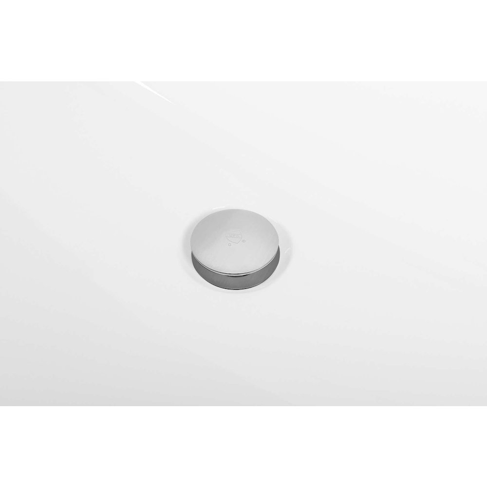 67 inch Soaking rectangular bathtub in glossy white and brushed nickel. Picture 12