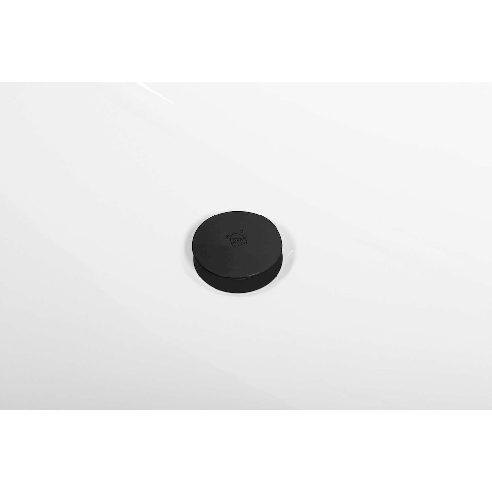 67 inch Soaking rectangular bathtub in glossy white and matte black. Picture 12