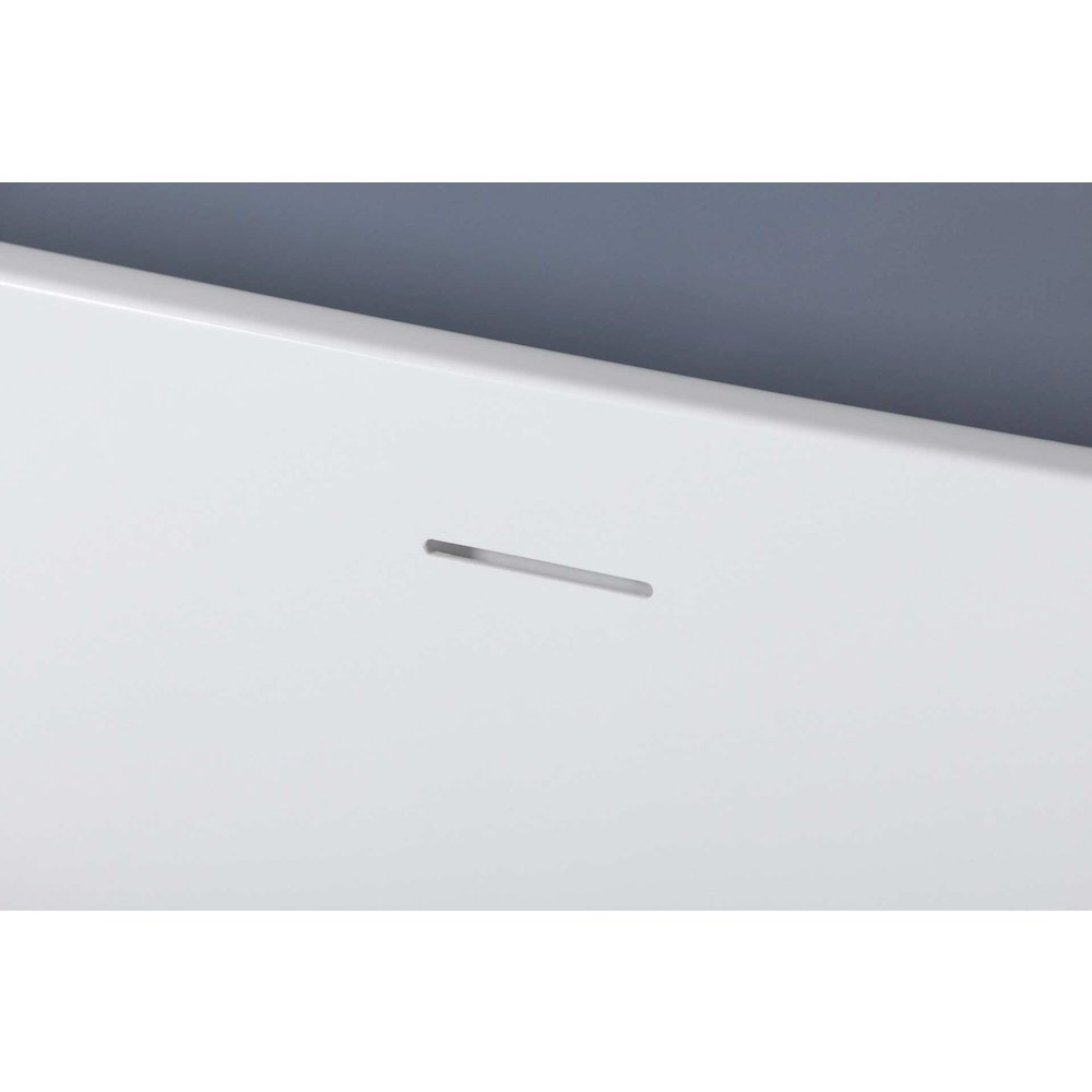 67 inch Soaking rectangular bathtub in glossy white and matte black. Picture 10