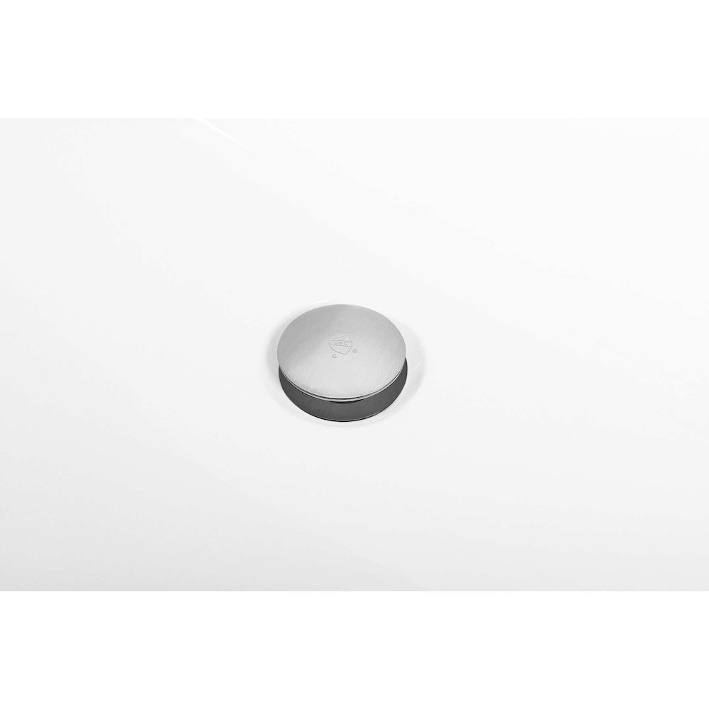 72 inch Soaking rectangular bathtub in glossy white and brushed nickel. Picture 12