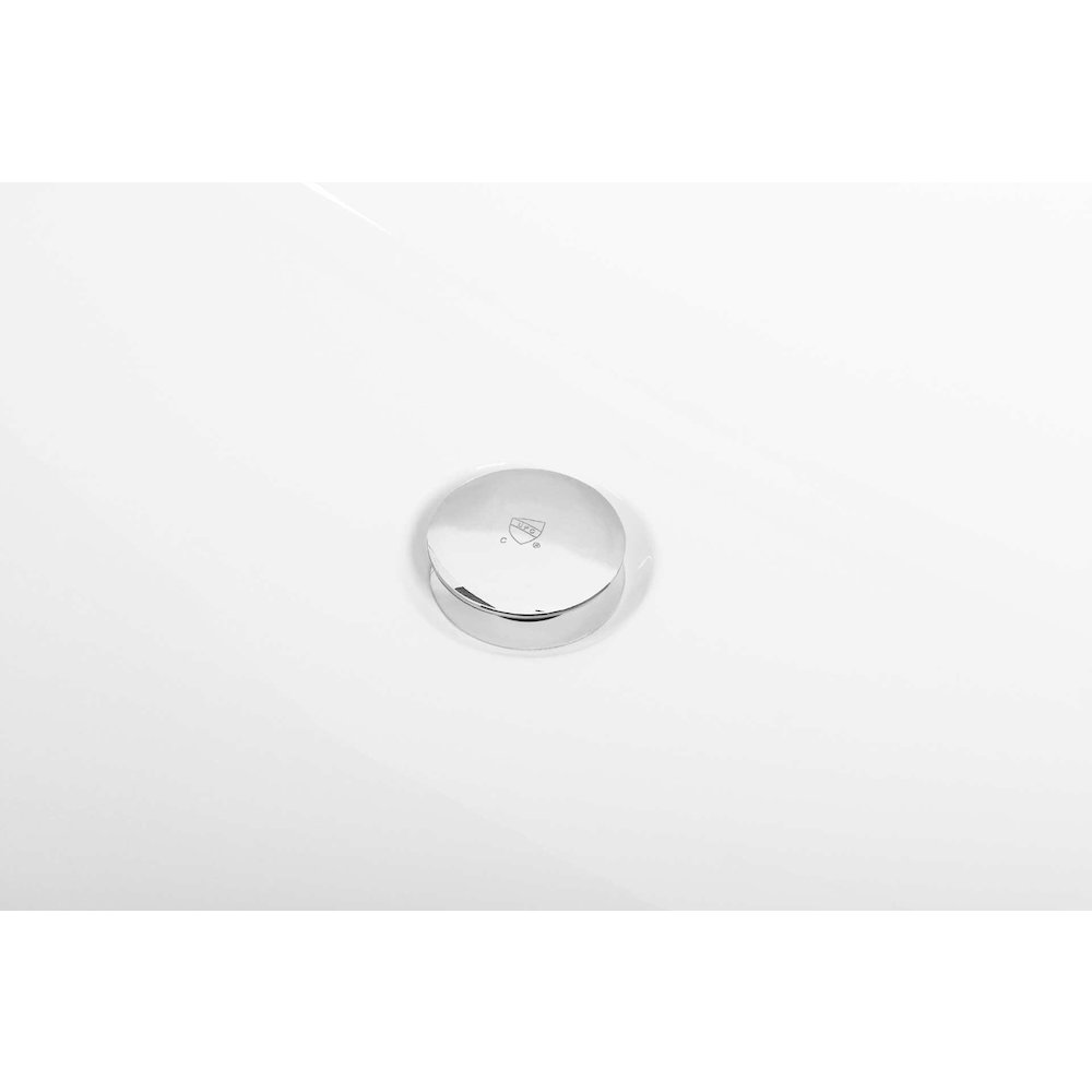72 inch Soaking rectangular bathtub in glossy white and polished chrome. Picture 12