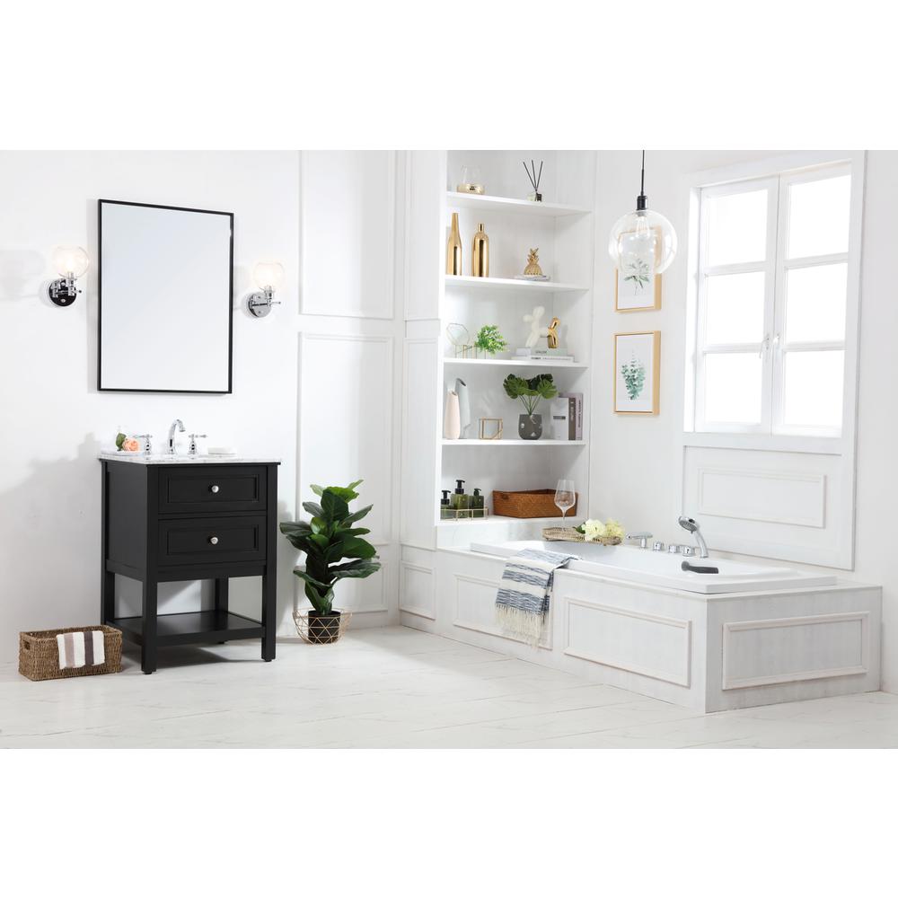 24 in. Single bathroom vanity set in Black. Picture 7