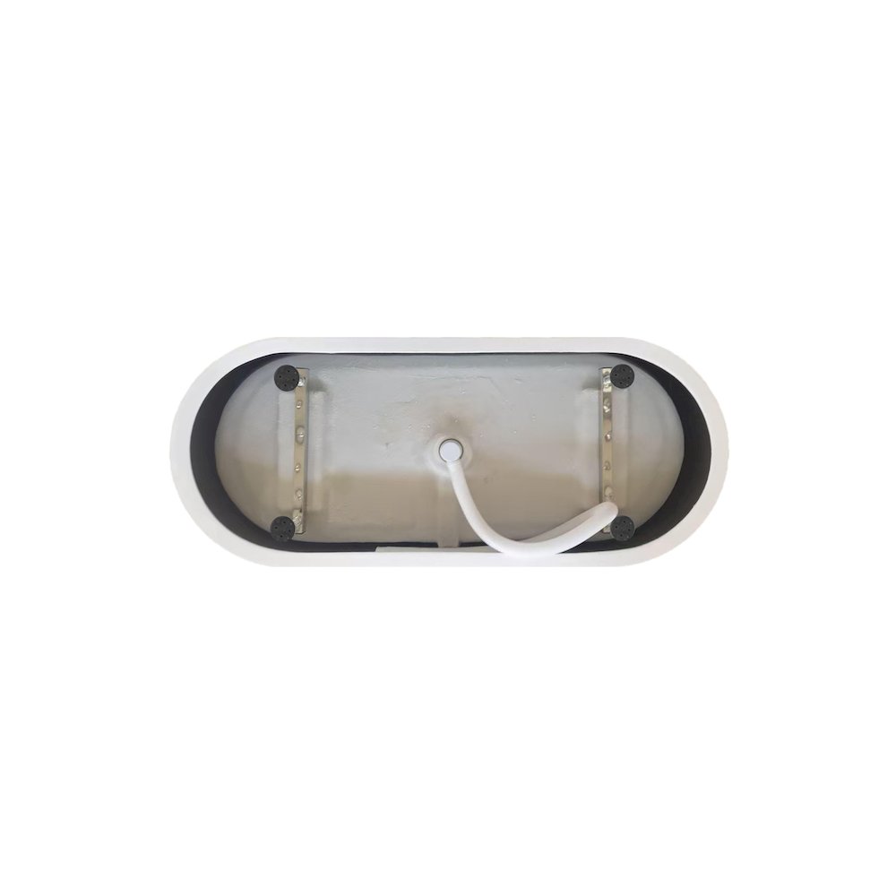 67 inch Bathtub in Glossy White with Brushed Nickel Trim. Picture 7