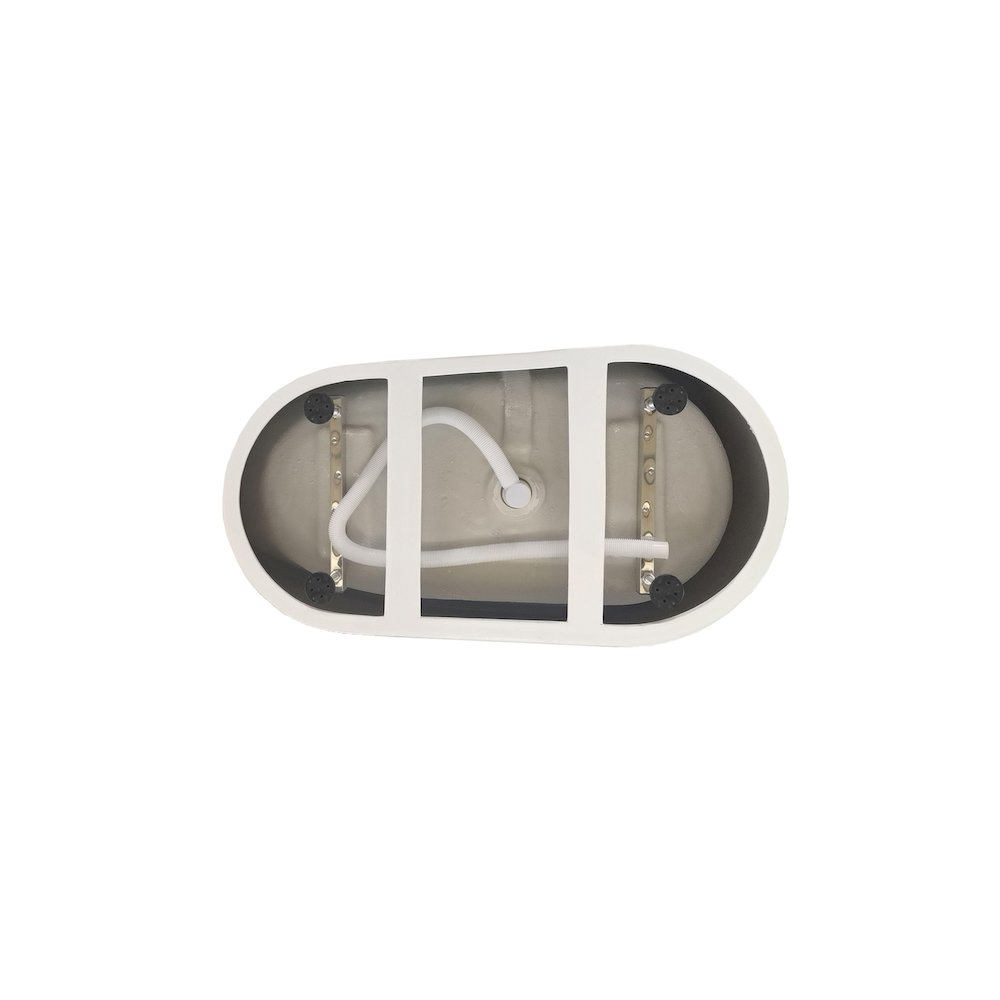 59 inch Bathtub in Glossy White with Brushed Nickel Trim. Picture 7