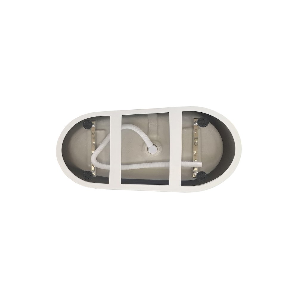 67 inch Bathtub in Glossy White with Brushed Gold Trim. Picture 7