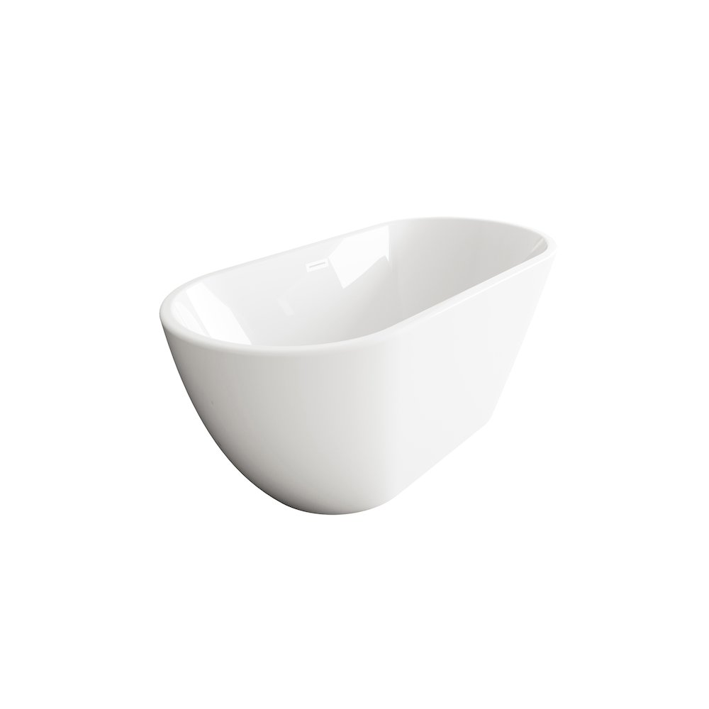 59 inch Bathtub in Glossy White with Polished White Trim. Picture 5