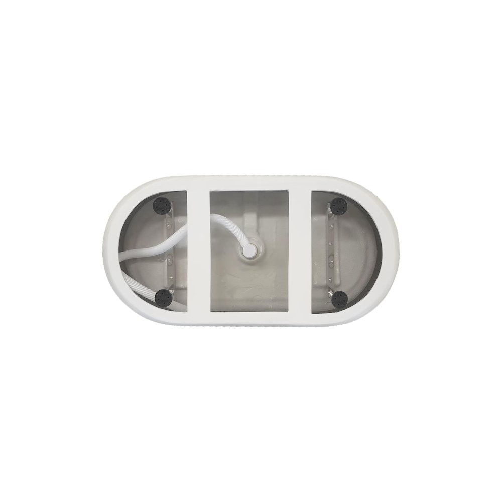 59 inch Bathtub in Glossy White with Polished White Trim. Picture 7