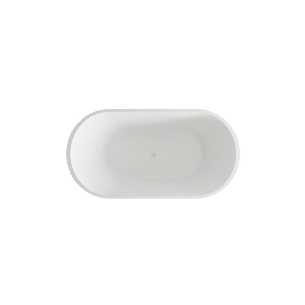 59 inch Bathtub in Glossy White with Brushed Nickel Trim. Picture 6