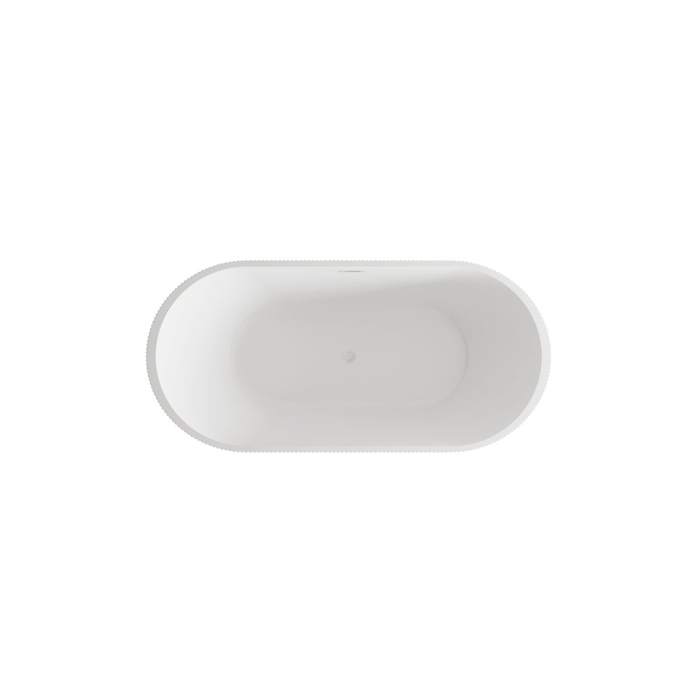 67 inch Bathtub in Glossy White with Brushed Nickel Trim. Picture 6