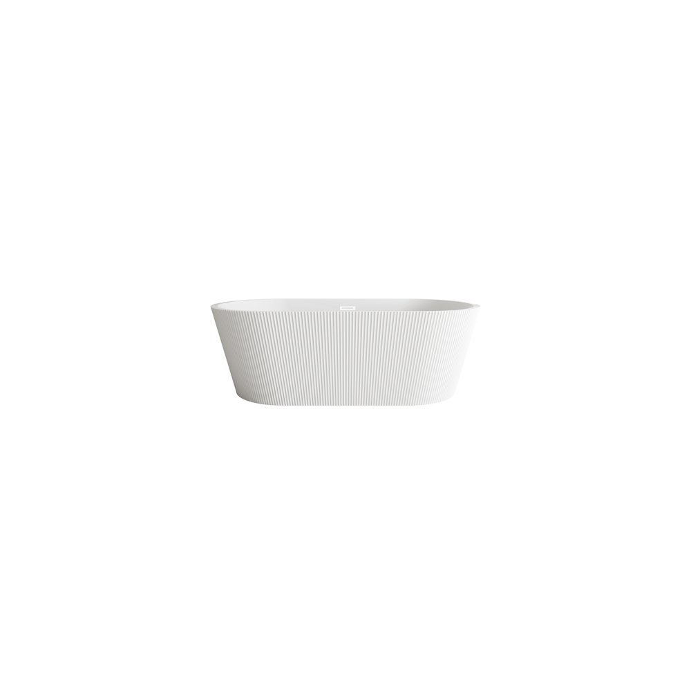 67 inch Bathtub in Glossy White with Polished White Trim. Picture 1