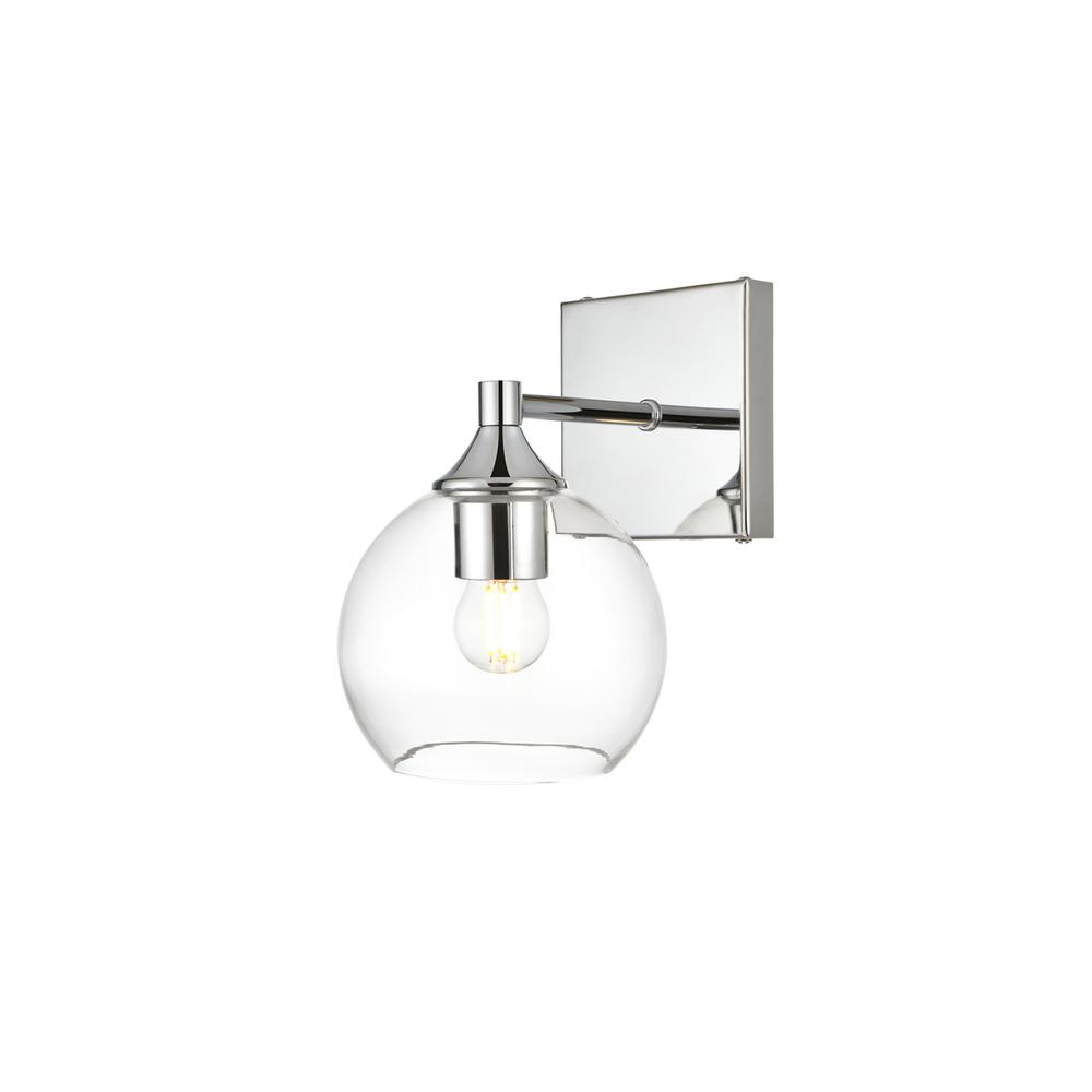 Foster 1 light Chrome and Clear Bath Sconce. Picture 2