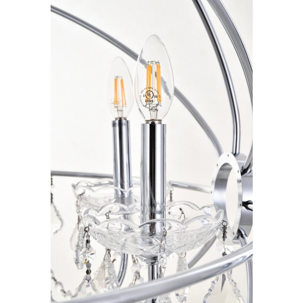 Cordelia 8 Light Chrome Crystal Pendant. Picture 5