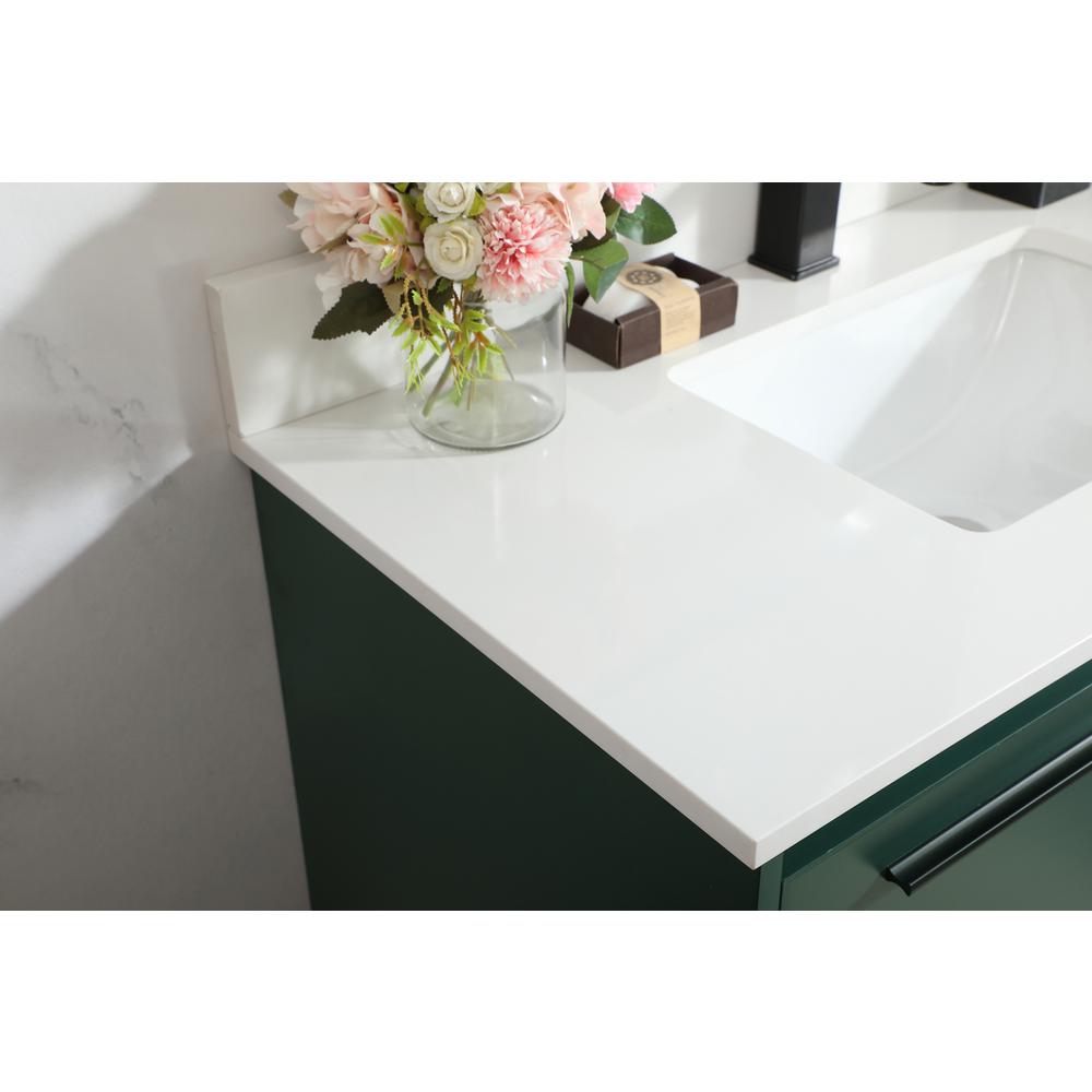 36 inch Single bathroom vanity in green with backsplash. Picture 5