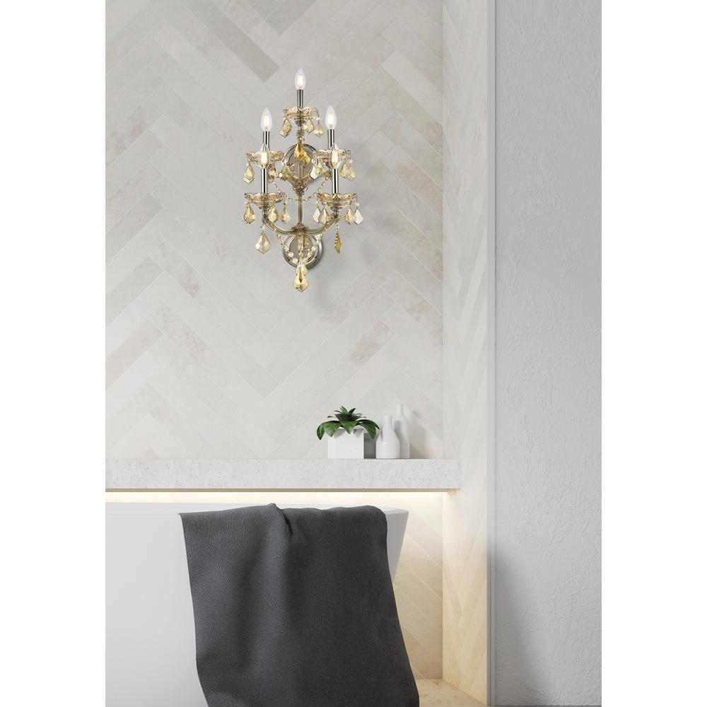 Maria Theresa 5 light Golden Teak Wall Sconce Golden Teak. Picture 7