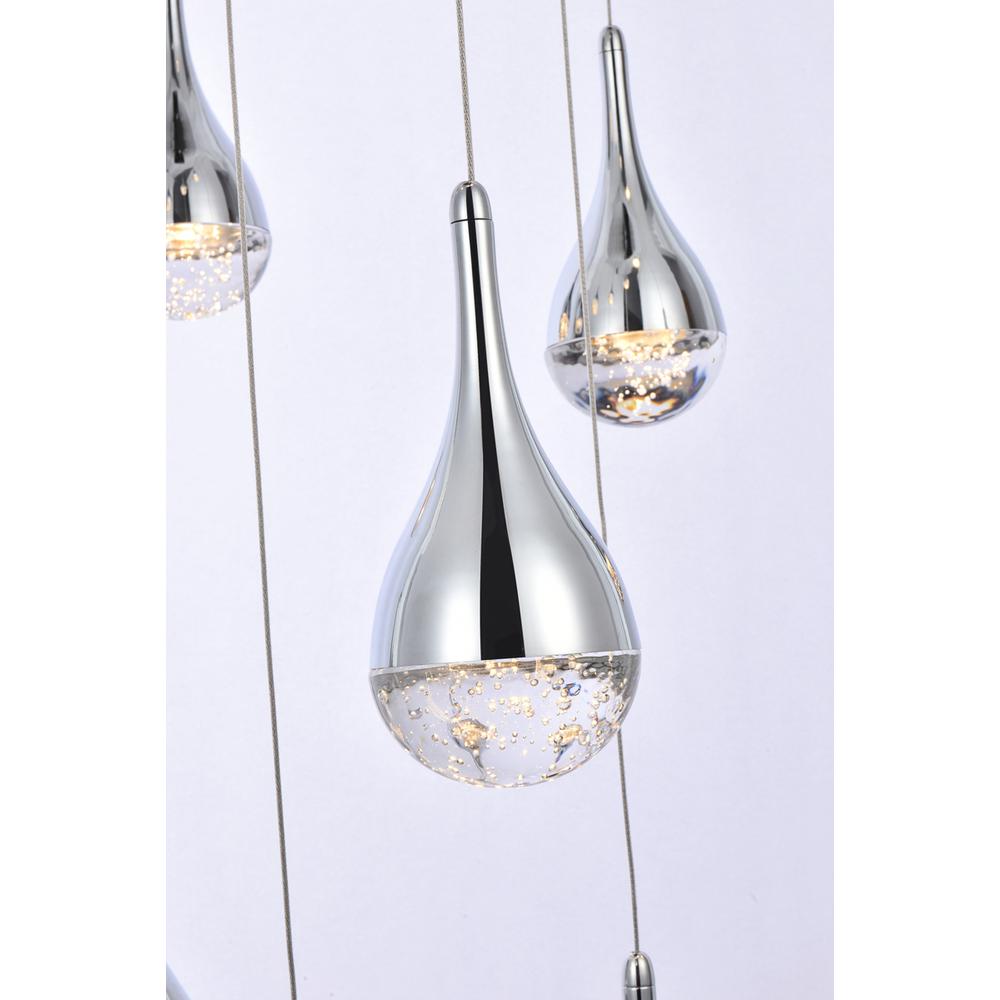 Amherst 36 inch LED chandelier in chrome. Picture 3