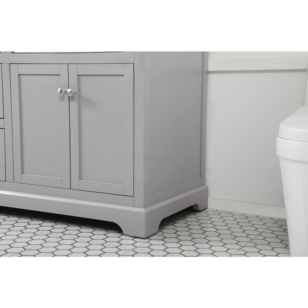 60 inch double bathroom vanity in grey. Picture 6