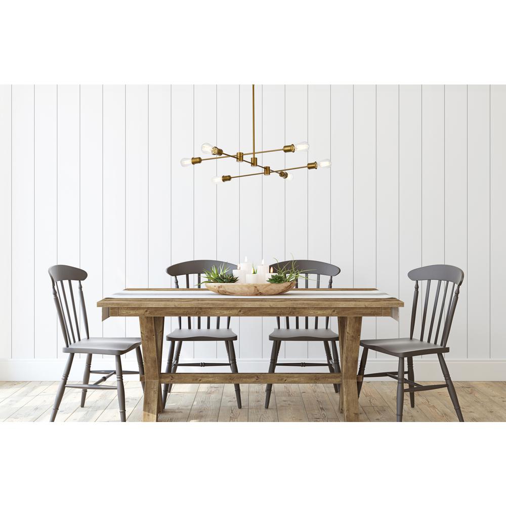 Xavier 6 lights pendant in brass. Picture 8