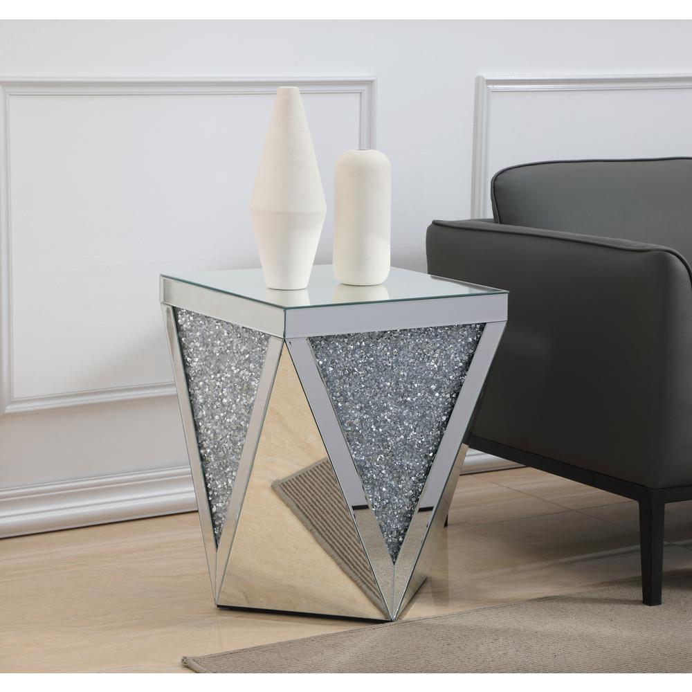 18.5 inch Crystal End Table Silver Royal Cut Crystal. Picture 5