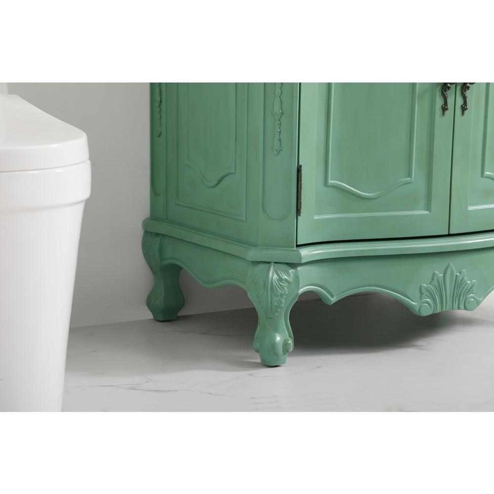 32 inch Single Bathroom vanity in vintage mint. Picture 6
