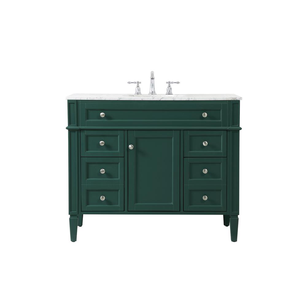 42 inch Single bathroom vanity in green. Picture 1