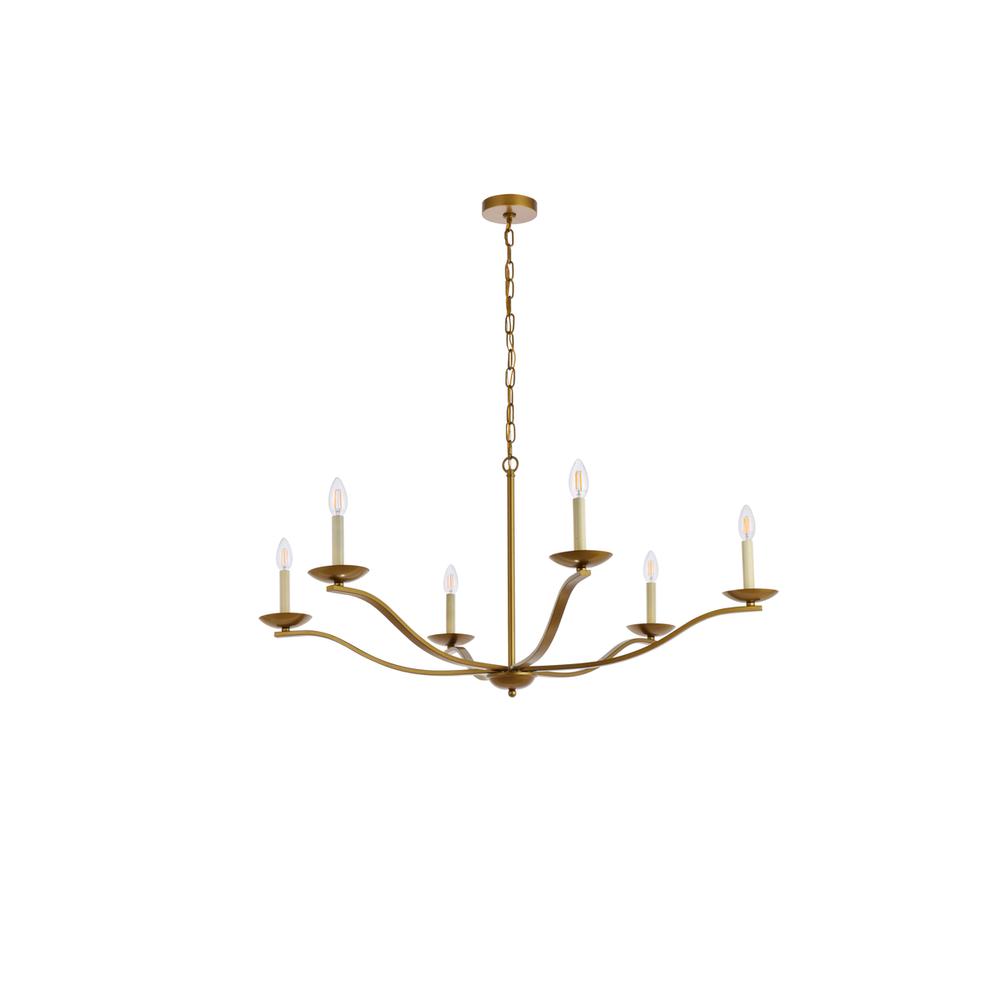 Trey 42 inch pendant in brass. Picture 6