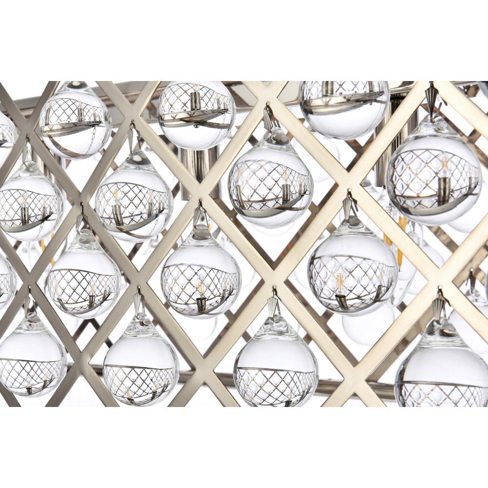 Madison 7 light polished Nickel Chandelier Clear Royal Cut Crystal. Picture 5