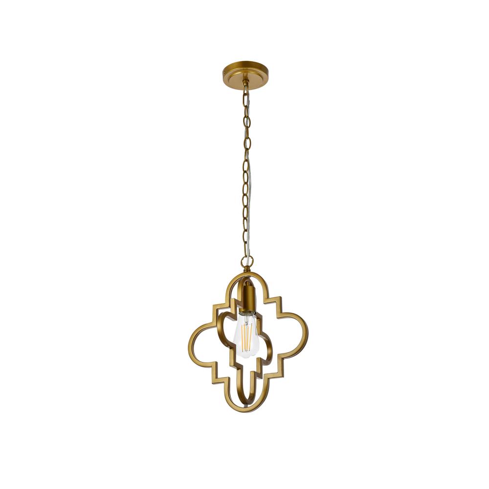 Sandara 1 light pendant in brass. Picture 6
