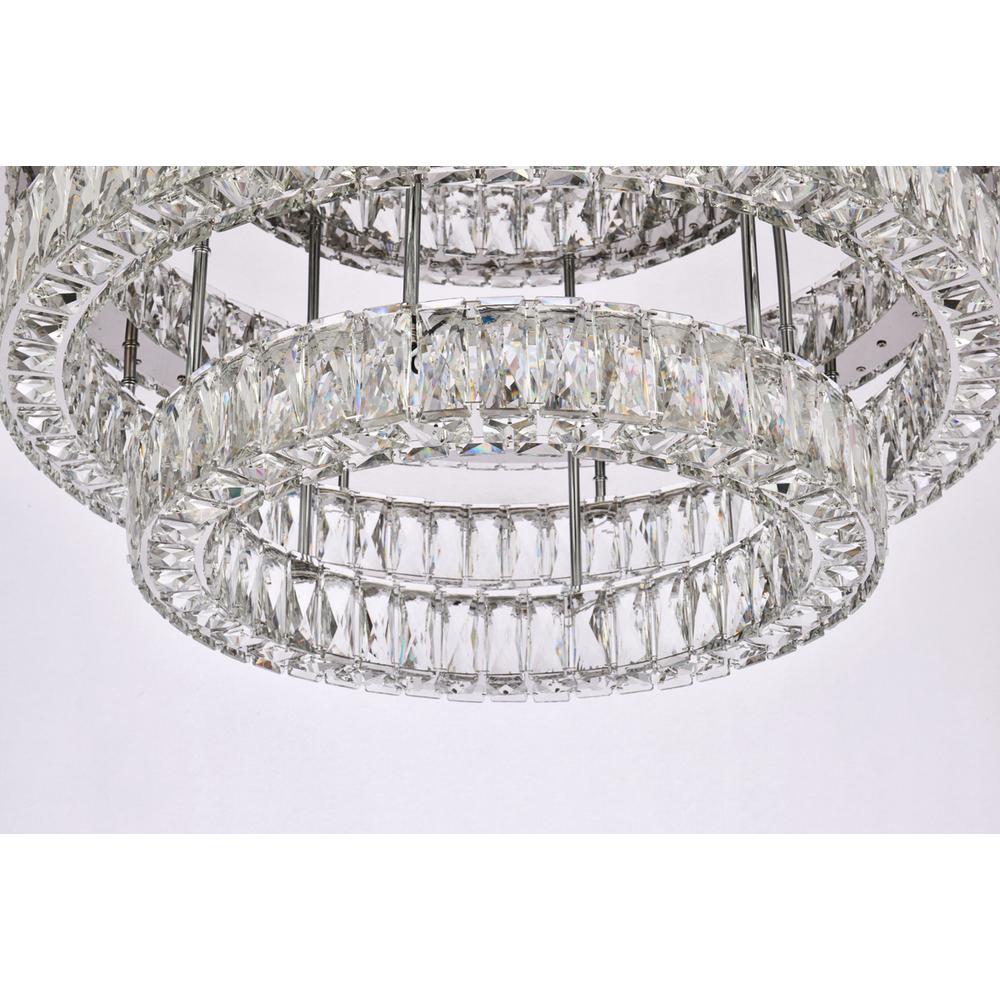 Monroe 30 inch LED double flush mount in chrome. Picture 3
