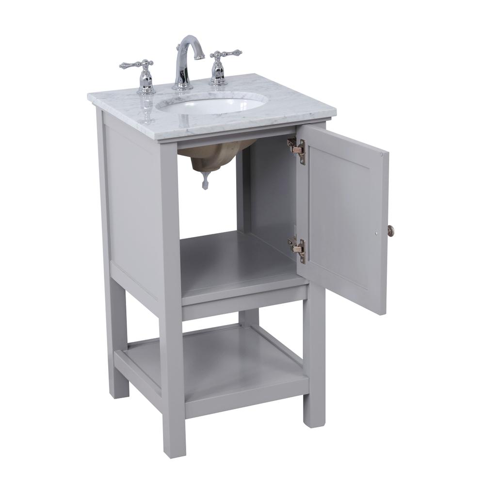 19 in. Single bathroom vanity set in Grey. Picture 13