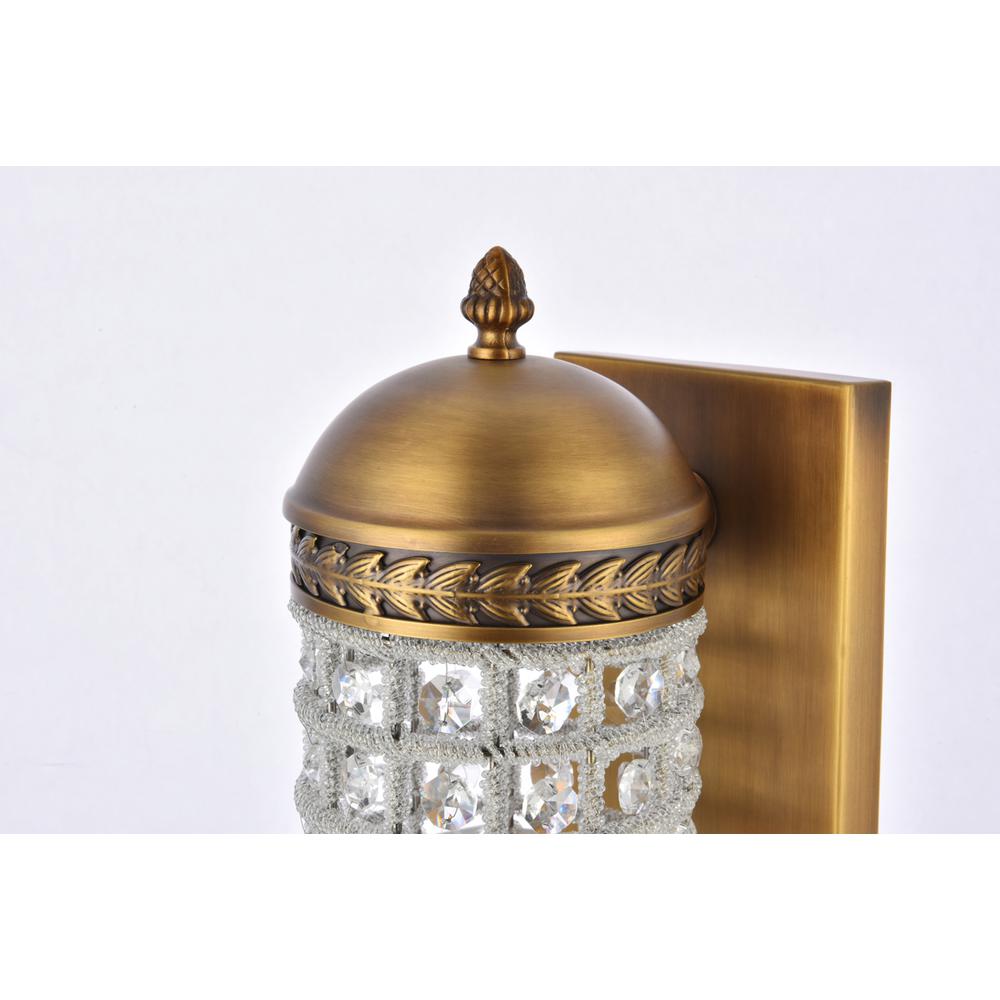 Olivia 1 light French Gold Wall Sconce Clear Royal Cut Crystal. Picture 3